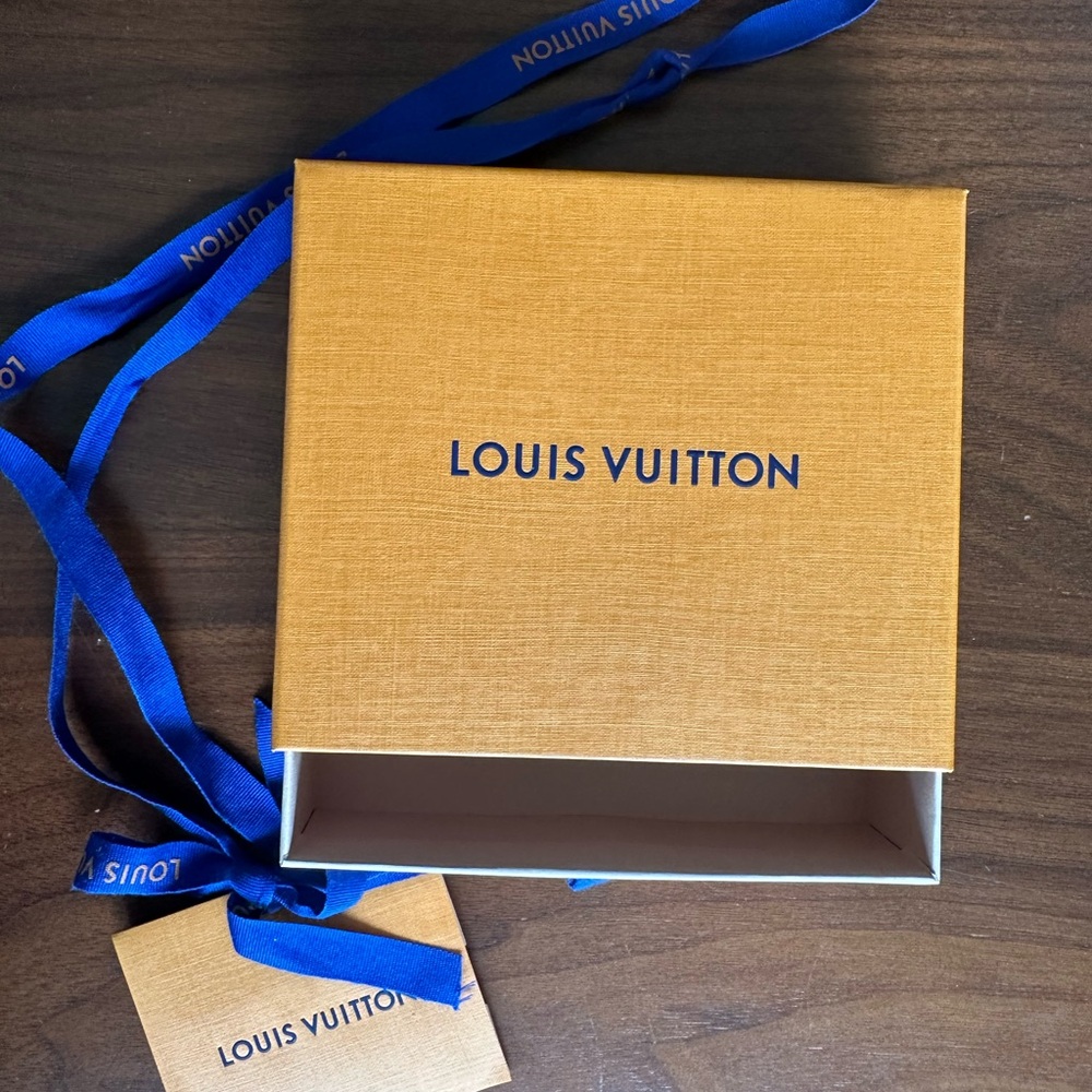 Louis Vuitton Gift Box with Royal Blue Ribbon & Blank Card  - EMPTY